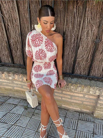 Ladies' Cable Knit Asymmetric Waist Dress