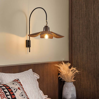 Beautiful Floral Glass Table Lamp