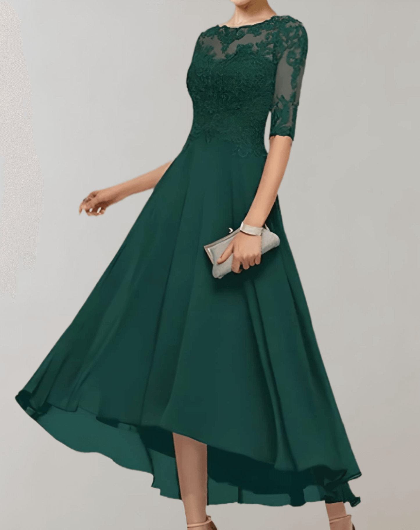 Elegant Long Sleeve Formal Gown - Luxivelle