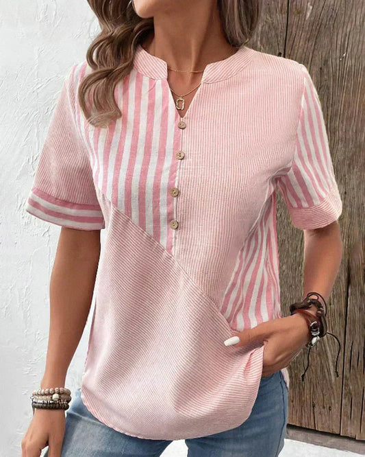 Comfortable Casual Striped Shirt - Luxivelle