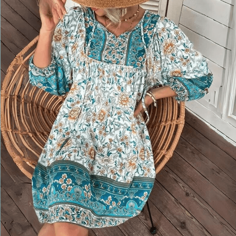Women's Floral Summer Mini Dress - Luxivelle