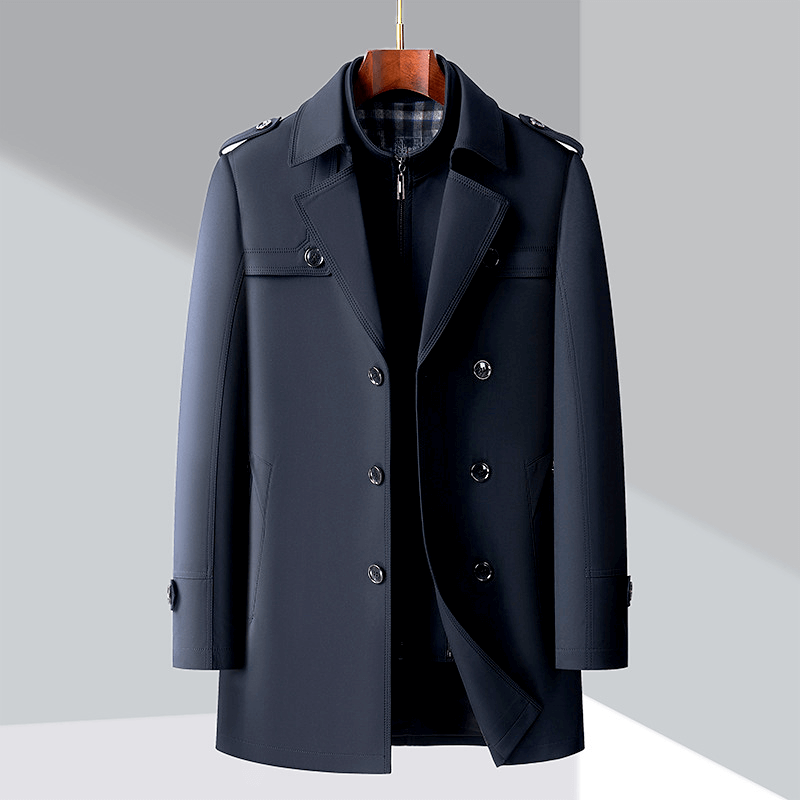 Classic Waterproof Long Coat for Men