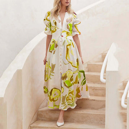 Long Sleeve Cotton Maxi Dress