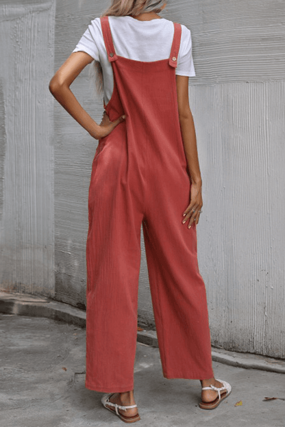Comfy Women's Straight Leg Romper with Pockets