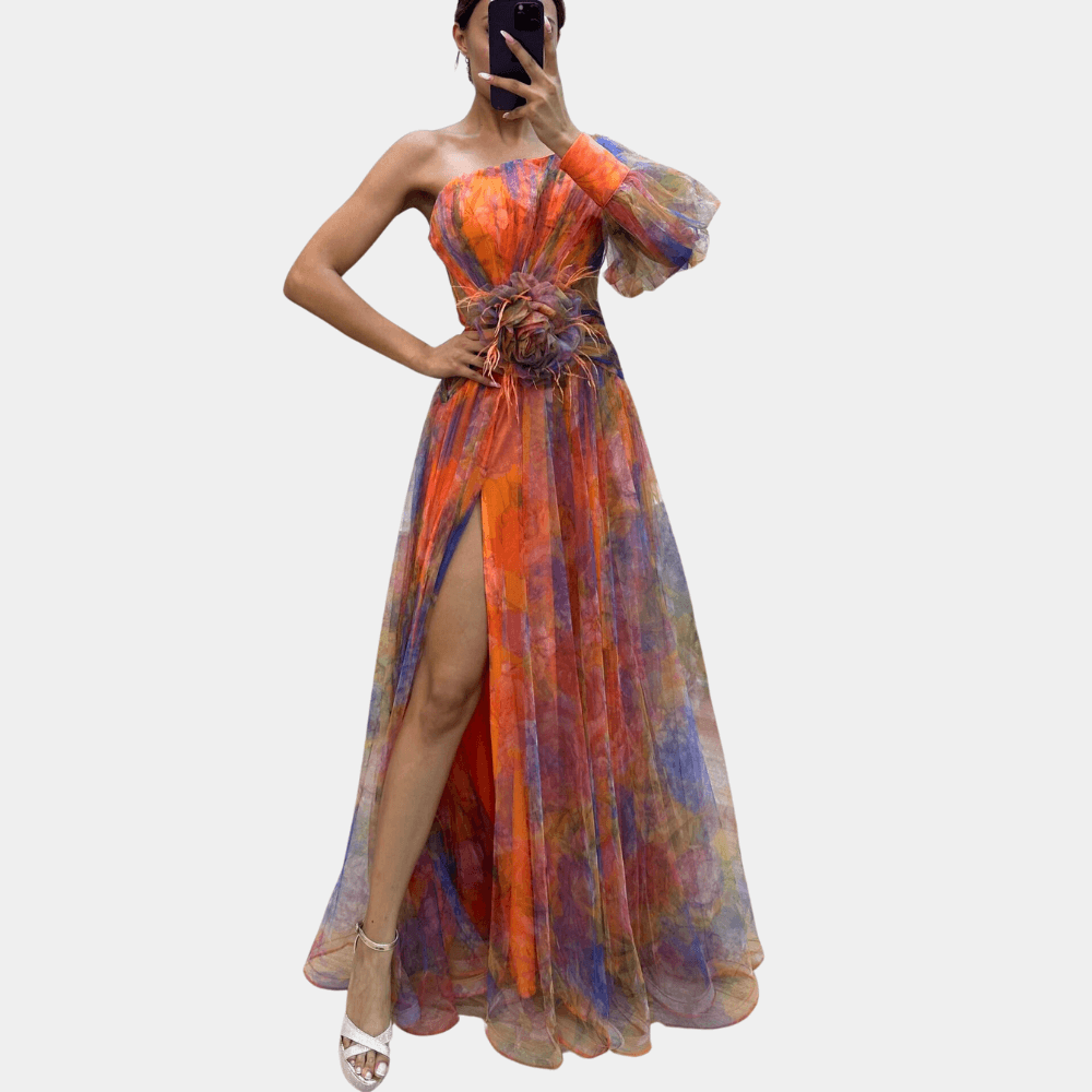 Chic Off-The-Shoulder Long Dress