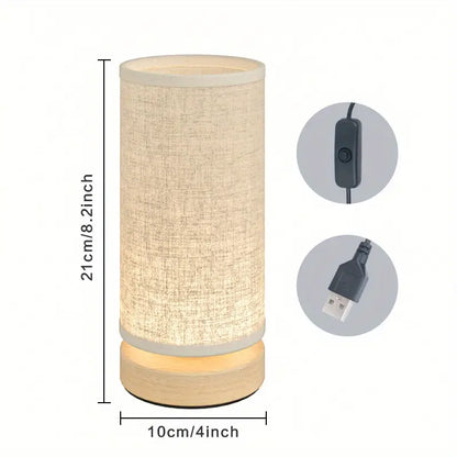 Classic Wood Table Lamp with Cozy Gentle Glow