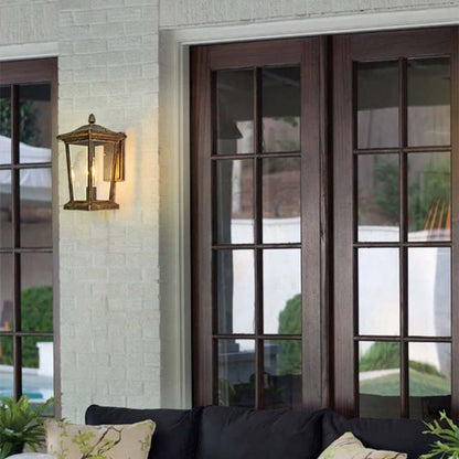 Rustic Weatherproof Exterior Wall Light, Glass Cover