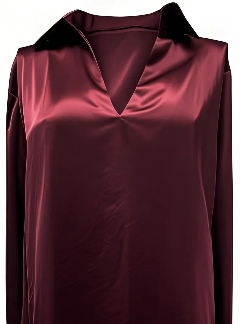 High Quality V Neck Women's Blouse