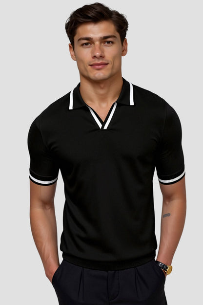 Classic Fit Short Sleeve Polo Shirt for Men