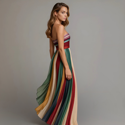 Elegant Sleeveless Flowy Maxi Dress