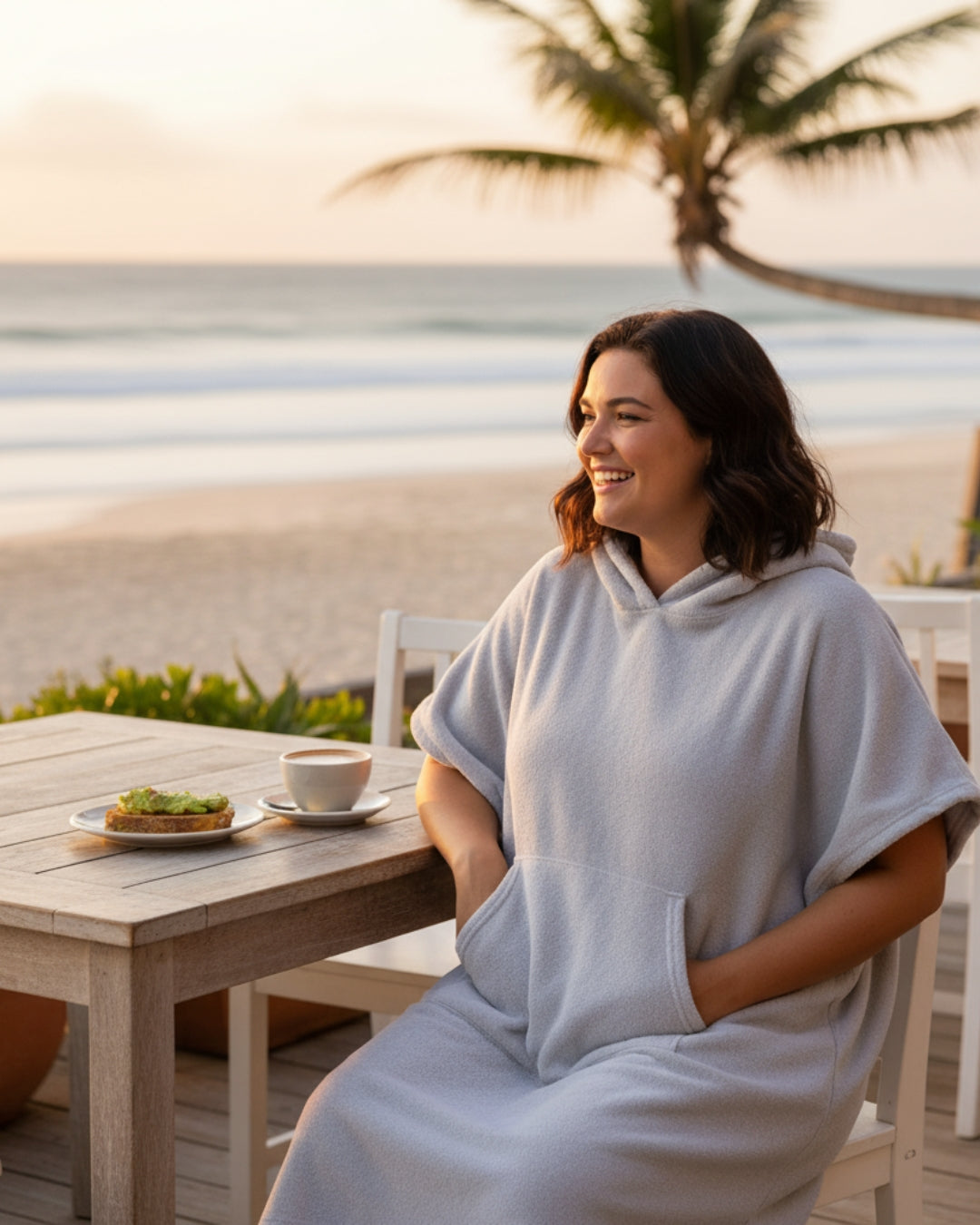 Quick-Dry Beach Poncho Microfiber Changing Robe