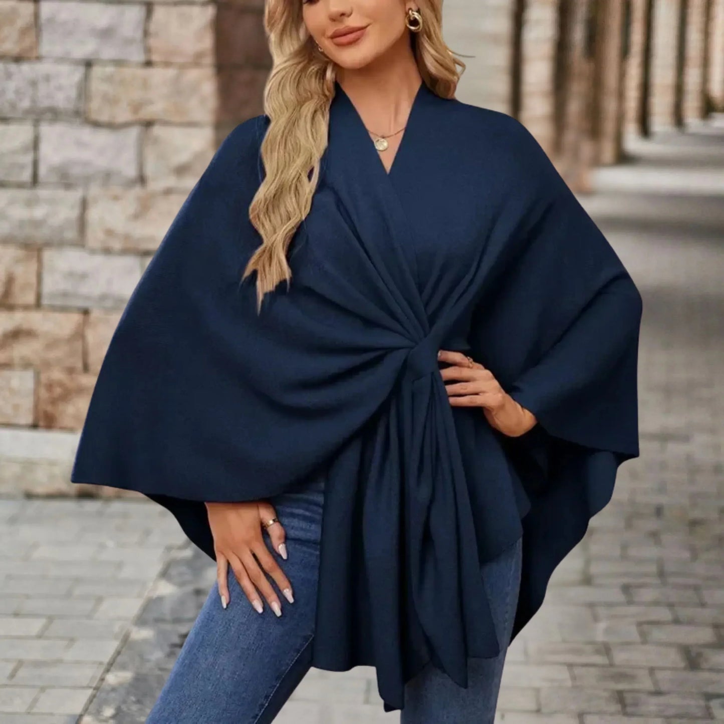 Stylish Women's Wrap Poncho