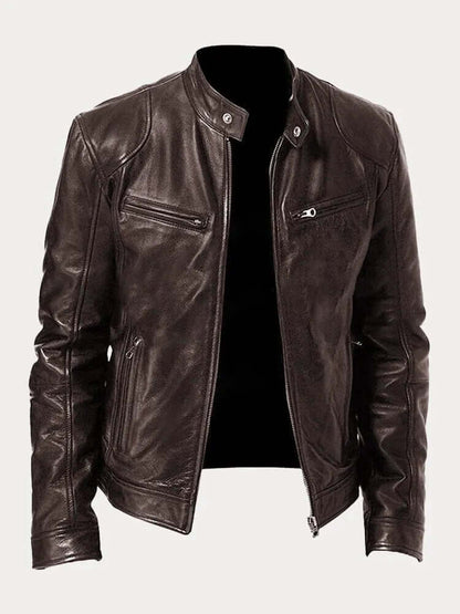 Vintage Style Genuine Leather Coat