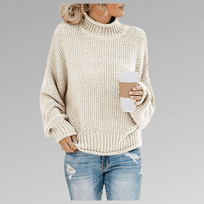 Warm Crew Neck Wool Sweater for Women