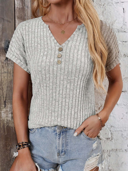 Ladies' Textured Crew Neck Knit Shirt
