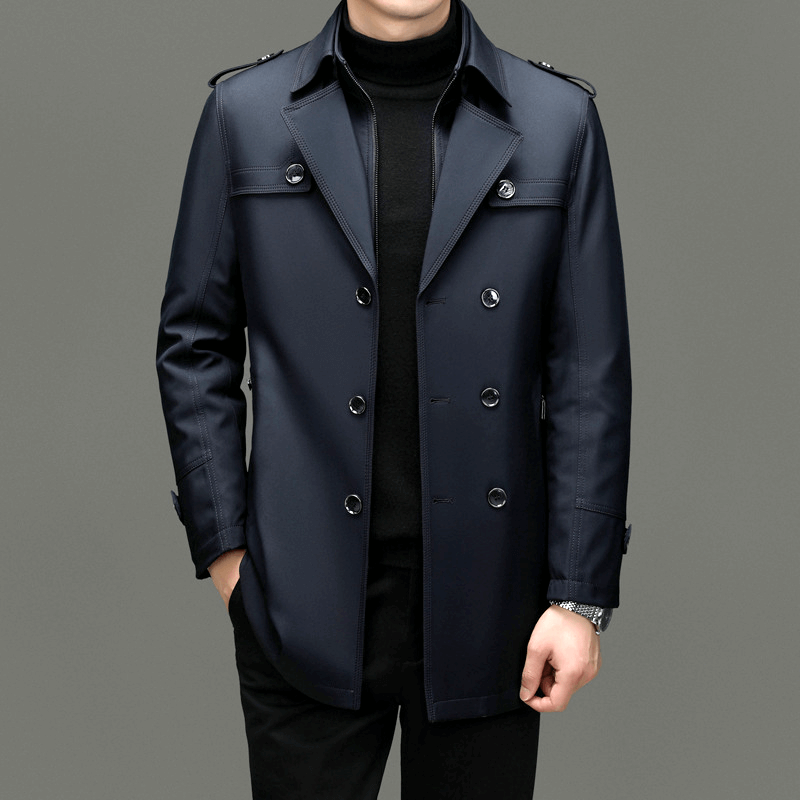 Classic Waterproof Long Coat for Men - Luxivelle