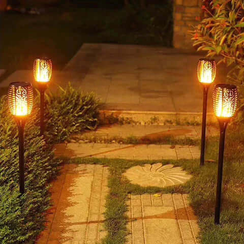 Outdoor Solar Lantern - Warm Flicker Light Effect