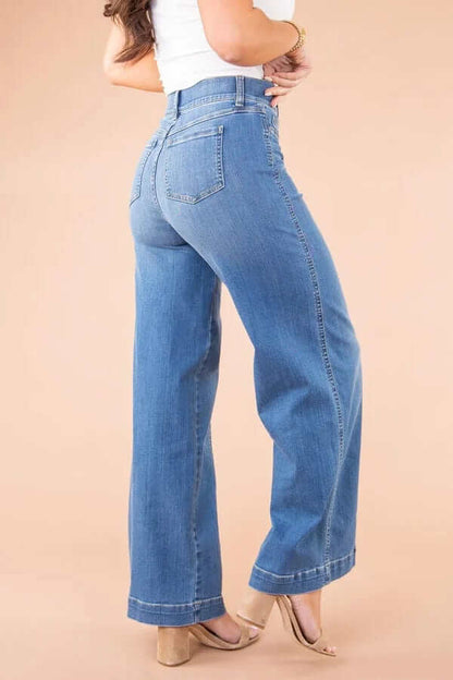 Ladies Loose Fit Straight Jeans