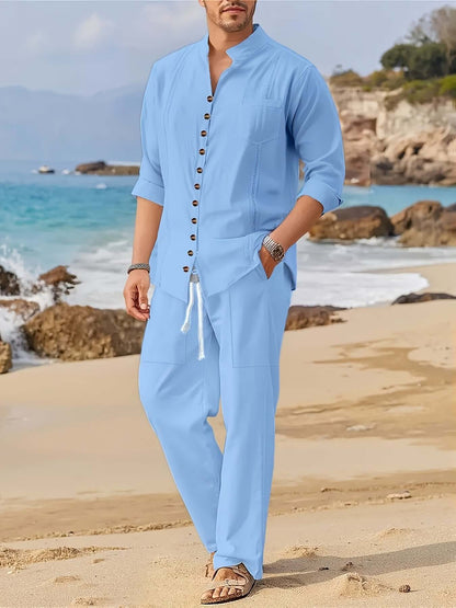 Relaxed Fit Summer Beach Shorts Set - Luxivelle