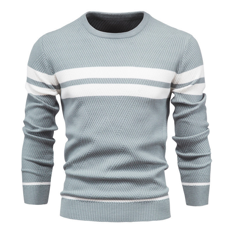 Relaxed Fit Horizontal Stripe Pullover