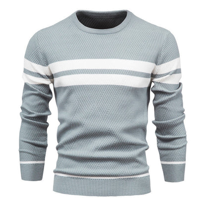 Relaxed Fit Horizontal Stripe Pullover