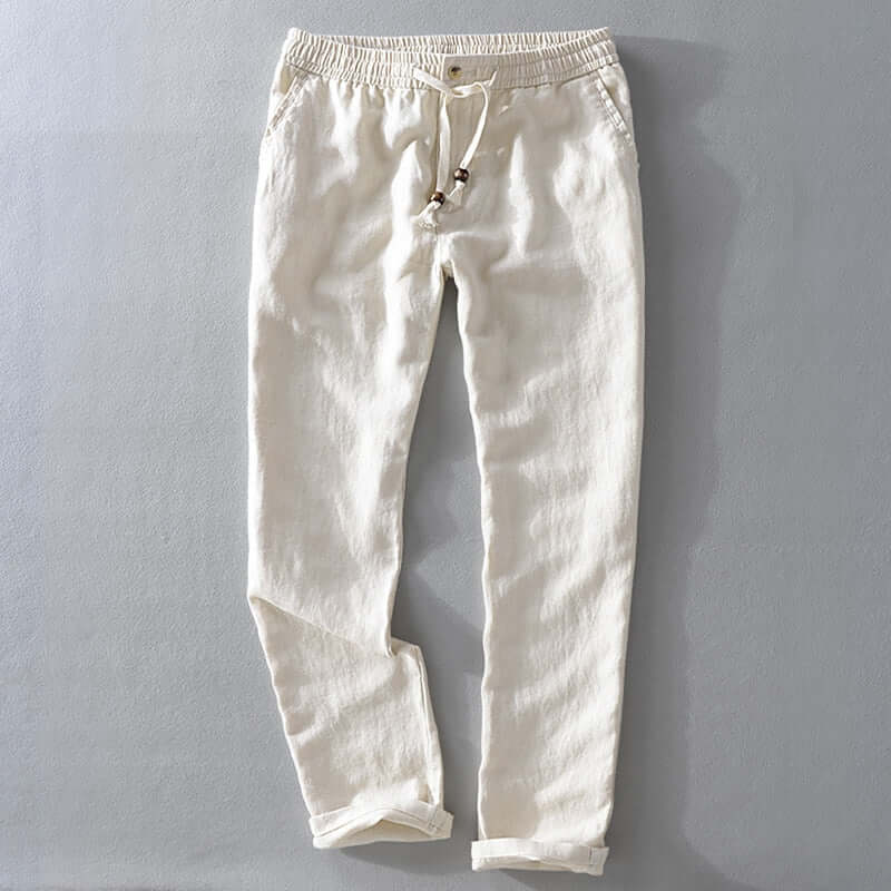 Slim Fit Mens Elastic Waist Trousers