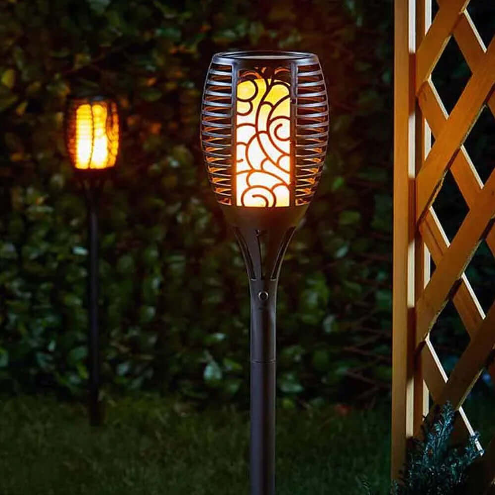 Outdoor Solar Lantern - Warm Flicker Light Effect