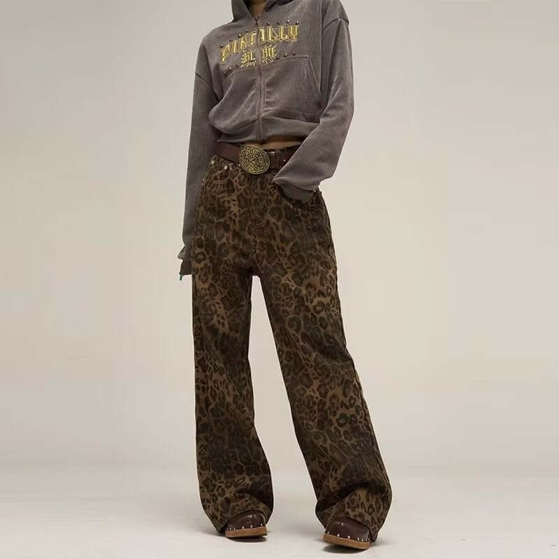 Fashionable Leopard Women's Stretch Jeans