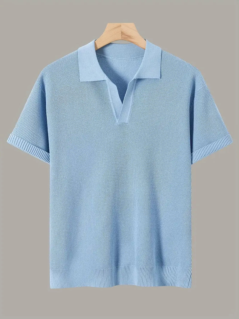Comfortable Men's Short Sleeve Polo Shirt Summer Tee