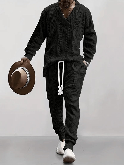 Cozy Men's Knit Lounge Wear Set - Luxivelle