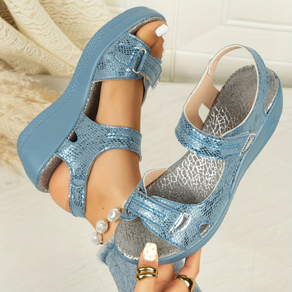 Elevated Arch Support Wedge Sandals