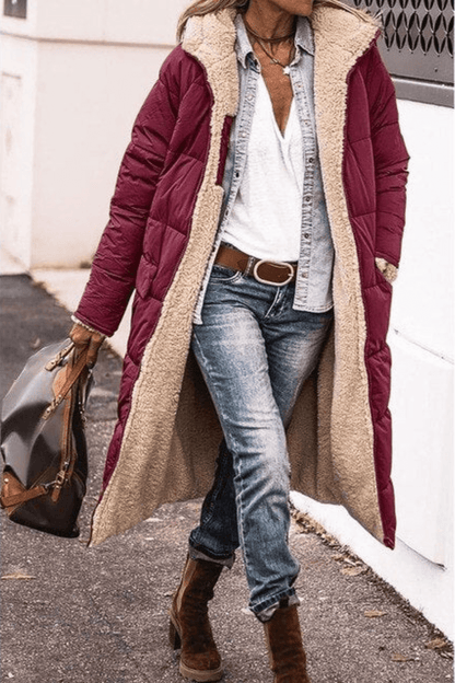 Warm Double Sided Women's Parka Coat