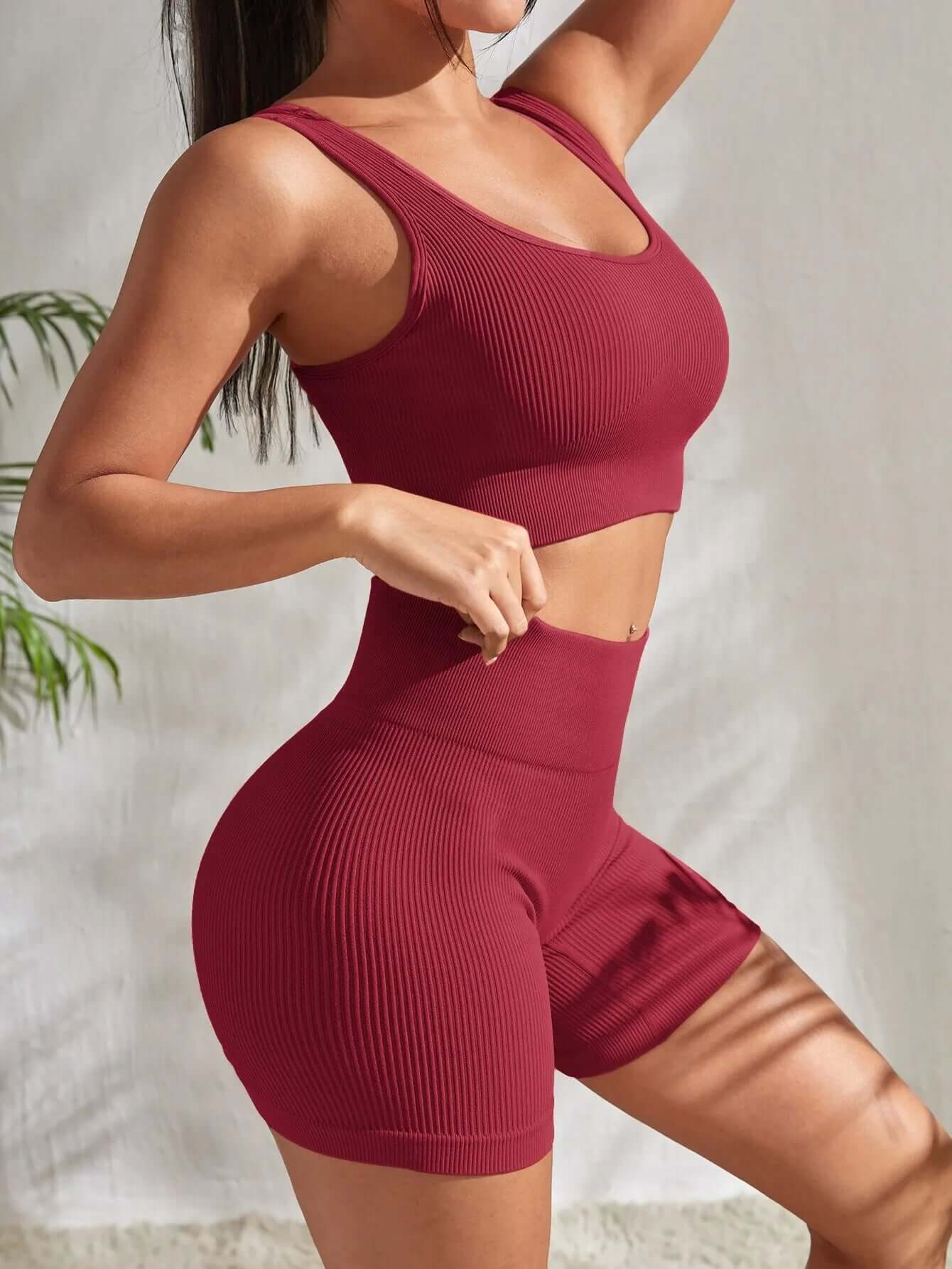 Stretchy Fitness Crop Top Outfit