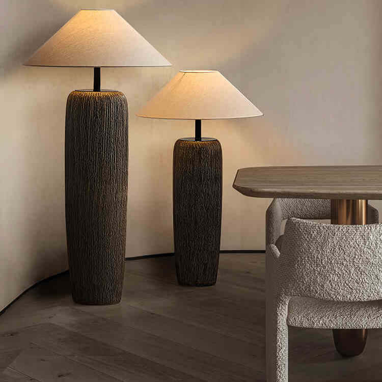 Traditional Wooden Table Lamp with Metal Details