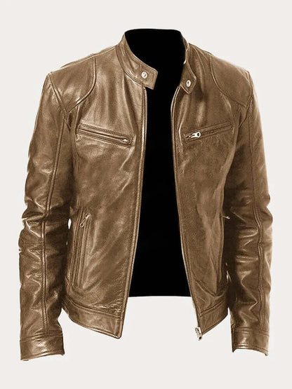 Vintage Style Genuine Leather Coat