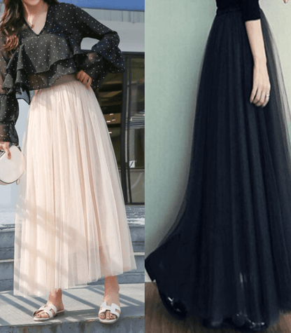 Ladies Long Maxi Flowy Skirt