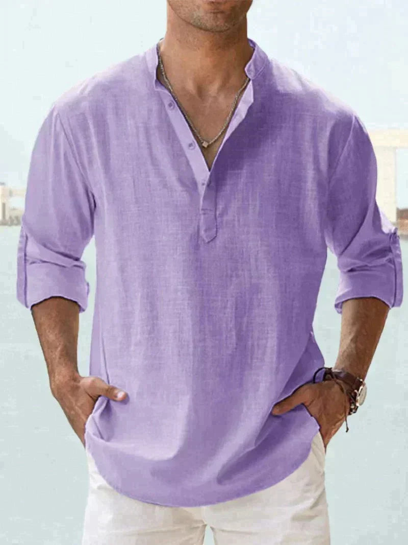 Variant image for Rio | Men's Linen Shirt - Casual Sophistication-37