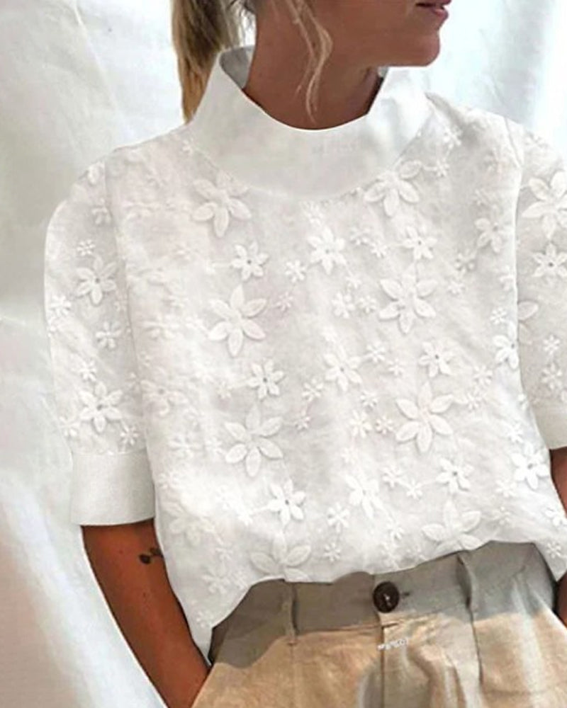 Classic Embroidered Collar Shirt