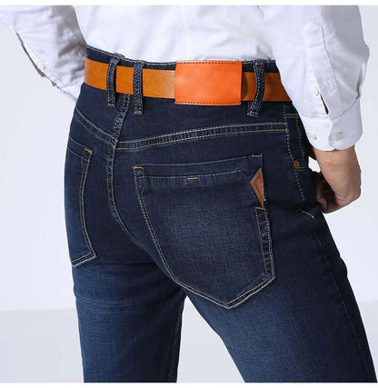 Classic Fit Mens Straight Jeans - Heavy Duty Denim
