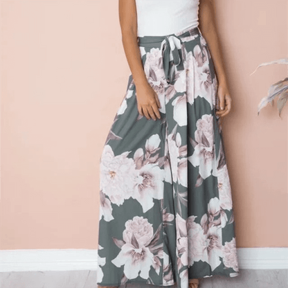 Ladies Elegant Floral Pattern Pants