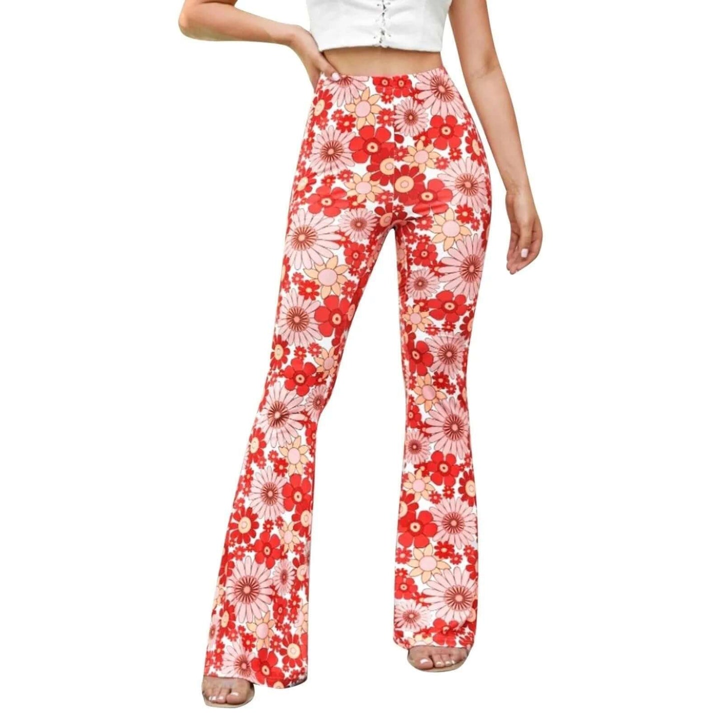 Ladies Wide Leg Pants - Floral Pattern