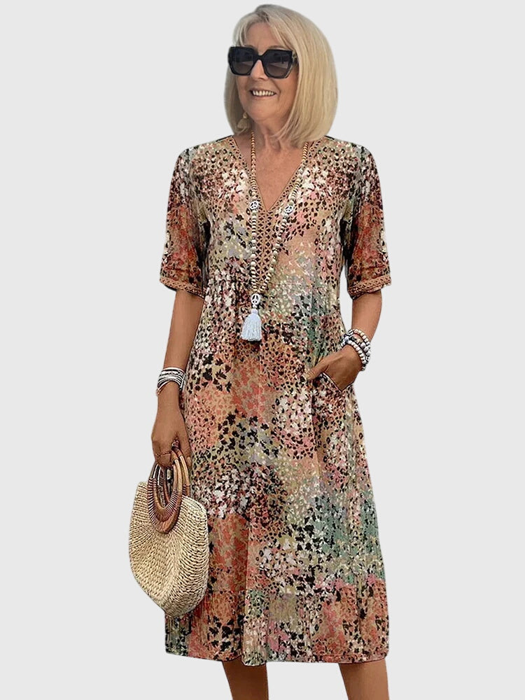 Beautiful Flower Knee Length Dress