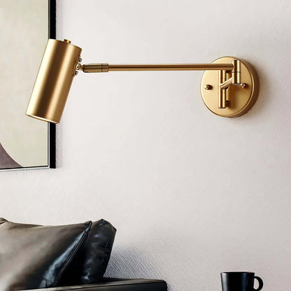 Flexible Brushed Steel LED Wall Light with Arm