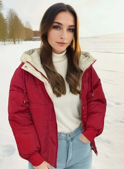 Warm Women's Hooded Fleece Coat