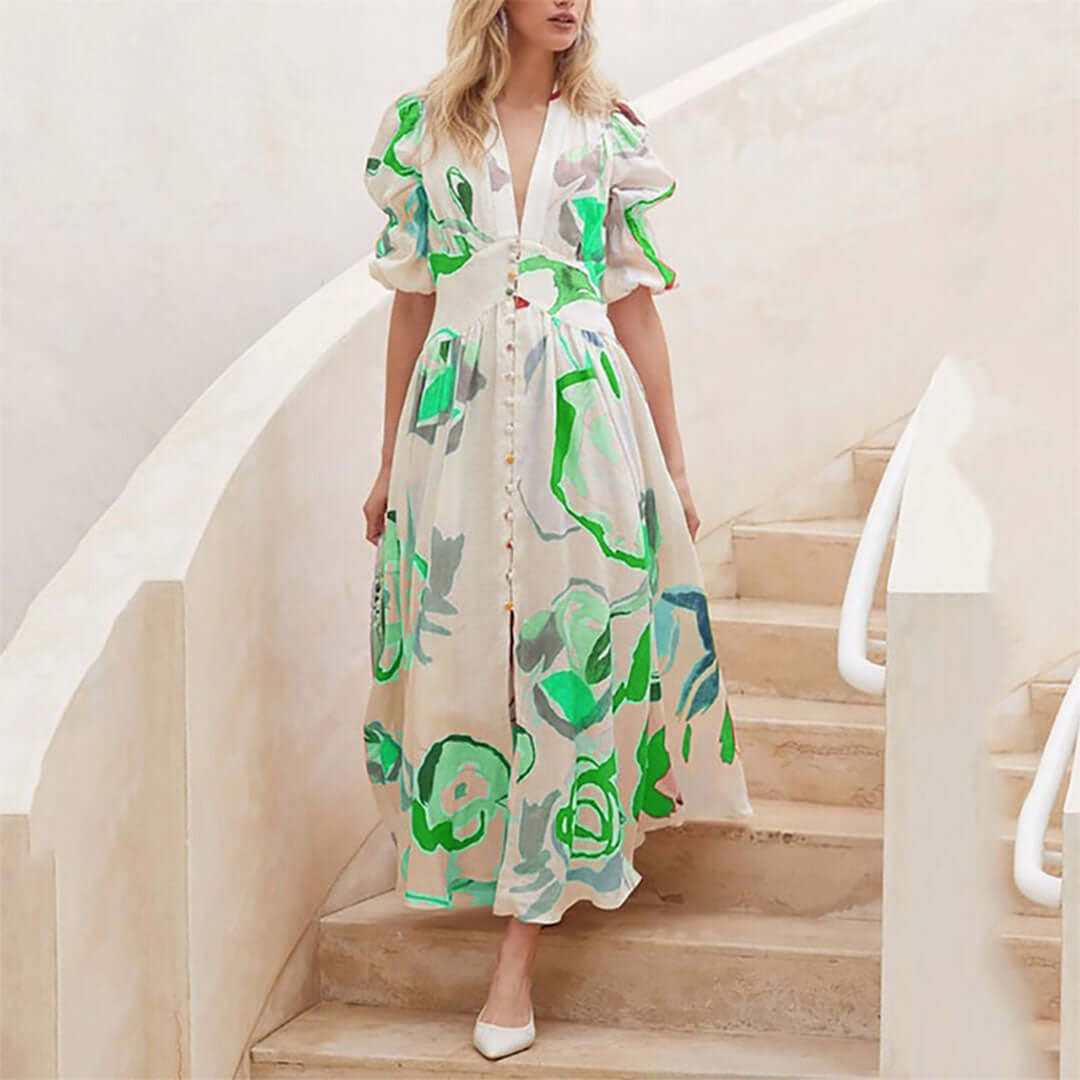 Long Sleeve Cotton Maxi Dress