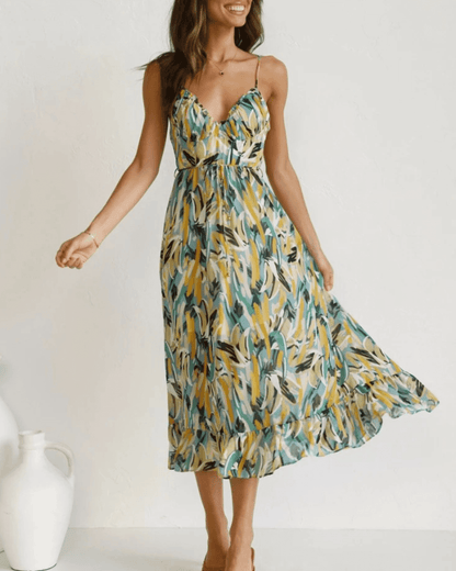 Ladies' Pretty Flower Knee Length Dress