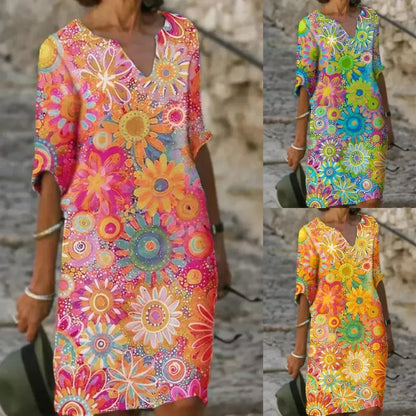 Women's Pretty Flower Pattern Dress
