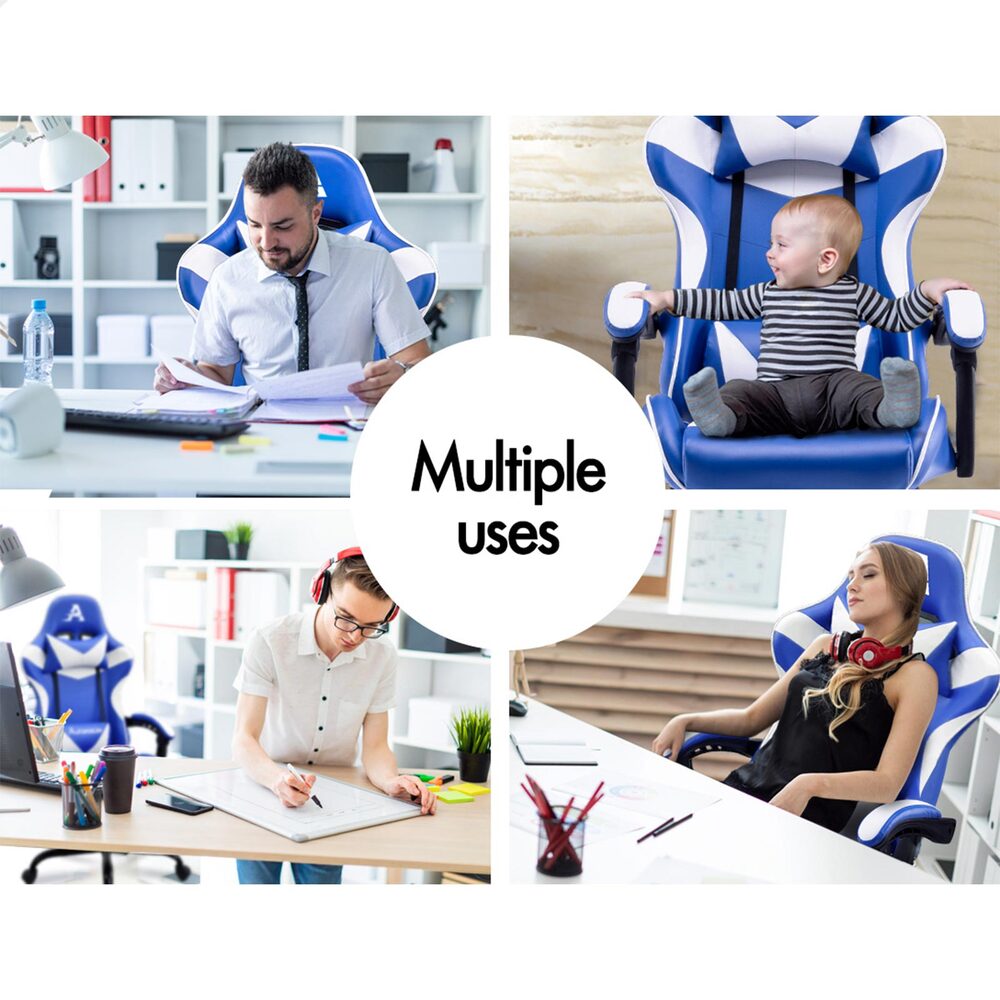 Ergonomic Gaming Chair with Massage and Footrest