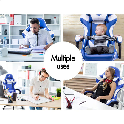 Ergonomic Gaming Chair with Massage and Footrest
