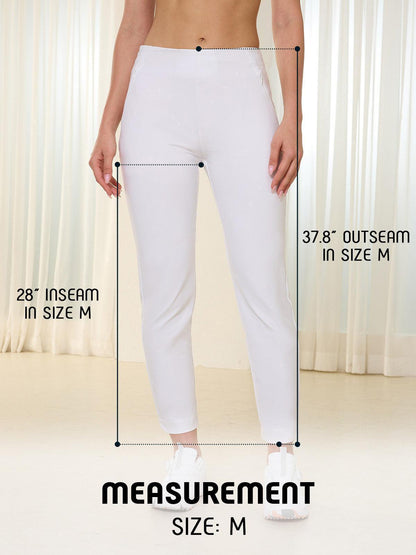 Stylish 28 Inch Skinny Fit Ankle Pants UV Protection